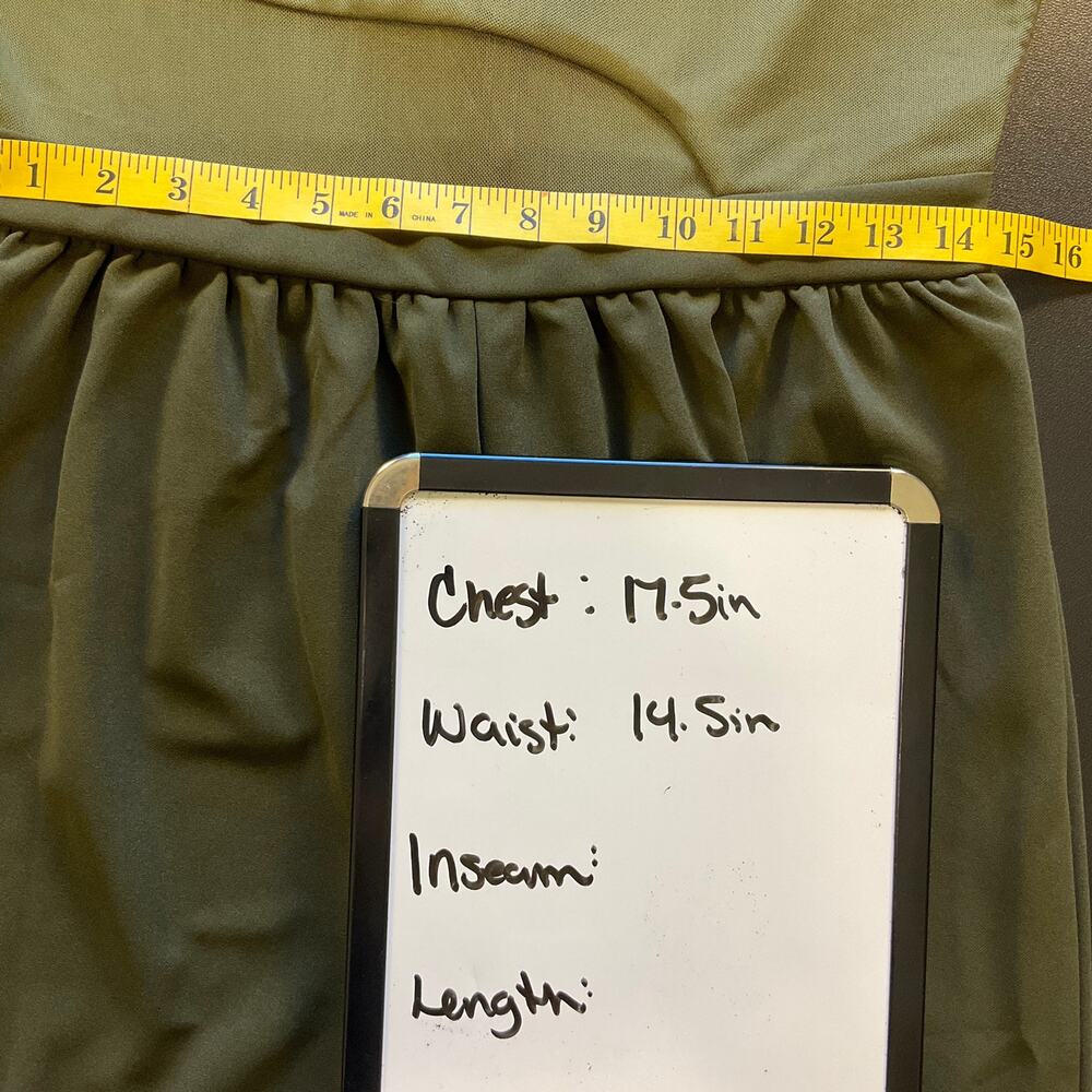 CIDER Womens L Olive Green Mock Neck Wide Leg Sleeveless Jumpsuit NWT - Picture 8 of 10
